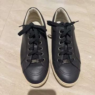 (남성용) Jimmy Choo 그레이 가죽 스니커즈