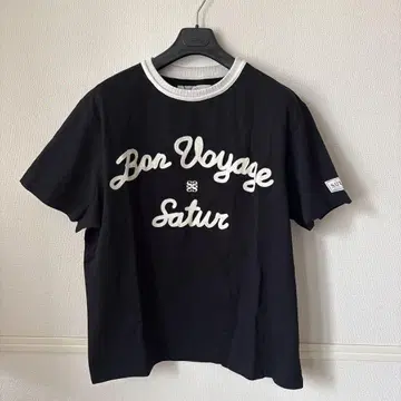 SATUR Bon Voyage 티셔츠 L 사이즈 블랙