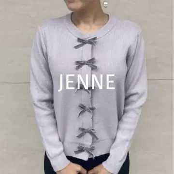 JENNE 벨로아 리본 가디건