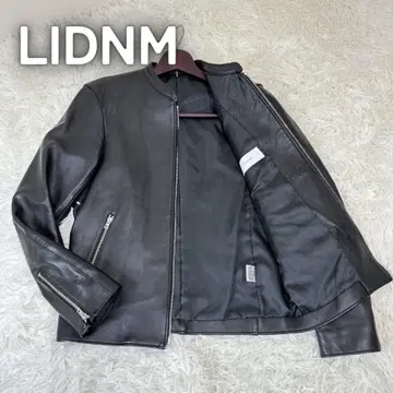 LIDNM 리드 싱글 라이더 자켓 W 지퍼 양가죽 광택