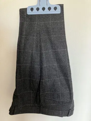 ONLY 그레이 체크 무늬 슬랙스 허리 86cm 미착용 미밑단 기장 수선