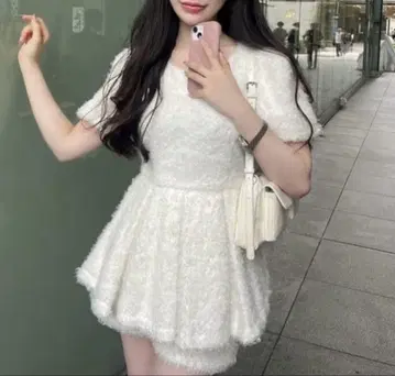 ROYAL PARTY 컬 보아 페플럼 상의 컬 보아 숏 팬츠