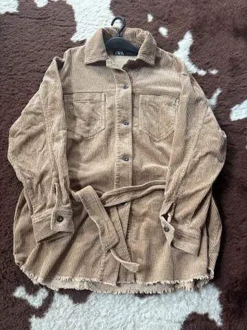 ZARA 베이지 코듀로이 셔츠 자켓 S