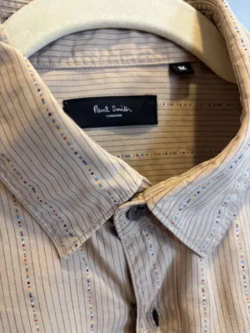 Paul Smith 베이지 스트라이프 긴팔 셔츠 M