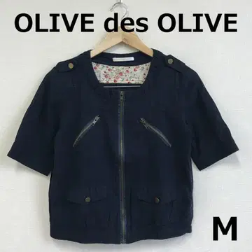 C1007A11 [ OLIVE des OLIVE ] 노카라 반팔 자켓