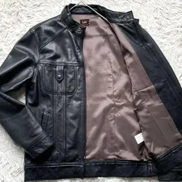 Lee x FREAK'S STORE 트래커 자켓 카우 가죽 블랙 M