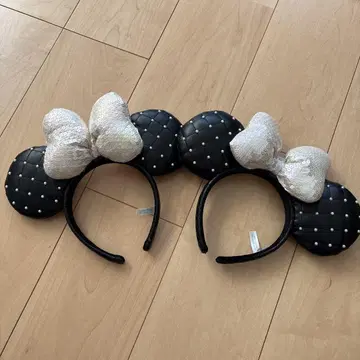미니 머리띠 블랙 스팽글