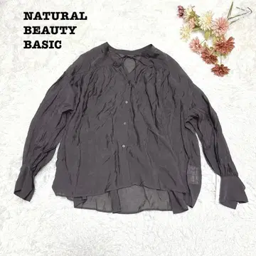 s.1246 [내추럴 뷰티 베이직] 긴팔 시어 셔츠 차콜