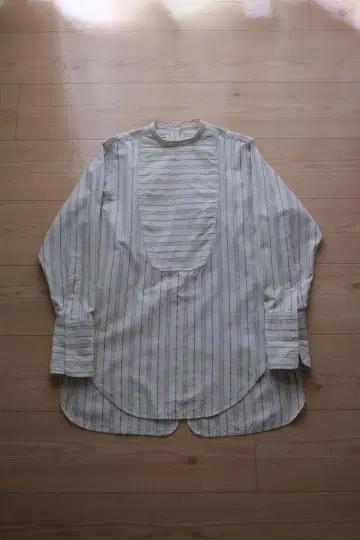 FUMIKA UCHIDA 스트라이프 코튼 백 오픈 셔츠