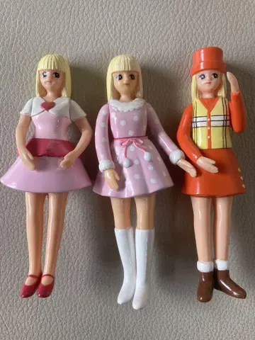 레트로 당시물 타카라 미니리카 인형 3체 세트
