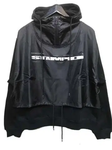 STAMPD 후디 나일론 후드티 블랙
