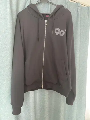 9090 girl Logo Cat Ear Zip Hoodie 고양이 귀