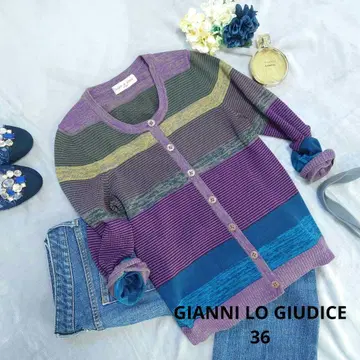 GIANNI LO GIUDICE 울 100% 가디건 ( S ) 보더