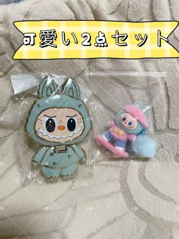 라부부 labubu 2종 세트 스마트폰 스탠드와 키링