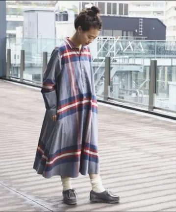 [ BEAMSBOY ] 빔즈 보이 빅 타탄 체크 원피스