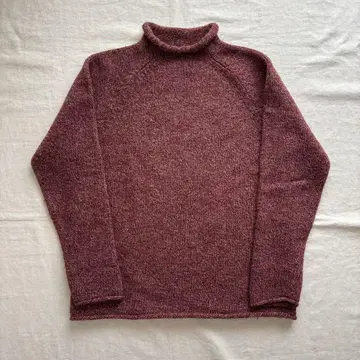 J CREW 롤넥 니트 스웨터 멜란지 로우 게이지 90s