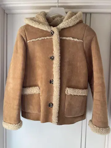 SHIPS 쉽스 리얼 무스탕 가죽 하프 코트 자켓