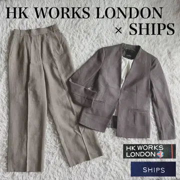 컨디션 최상 워셔블 에이치케이 웍스 런던 쉽스 세트 코디 린넨 혼방