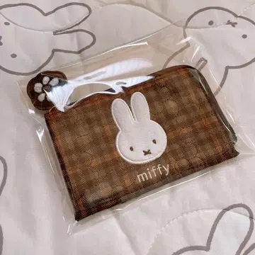 miffy 체크 무늬 코인 케이스