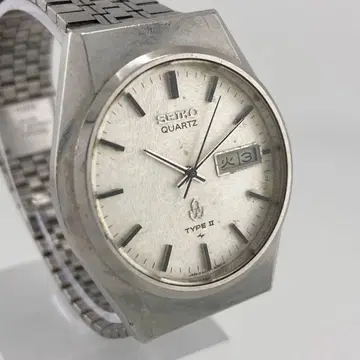 [레어] 세이코 TYPE II 특수 다이얼 손목시계 작동품 남성용 실버