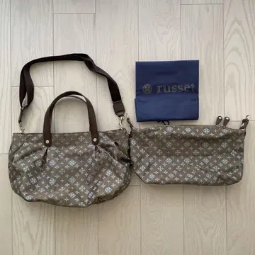 russet 브라운 로고 포함 백 2way