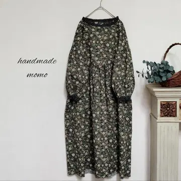 handmade 윌리엄 모리스 원단 (재스민) 원피스 free