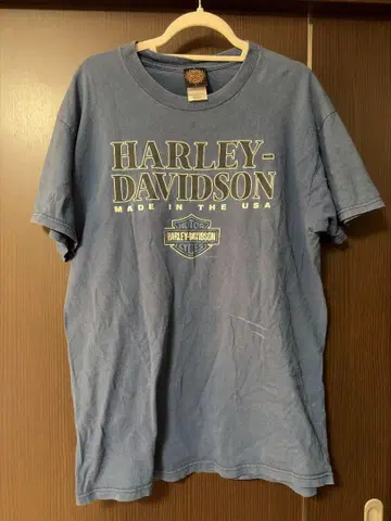 90s USA제 할리 T셔츠 블루