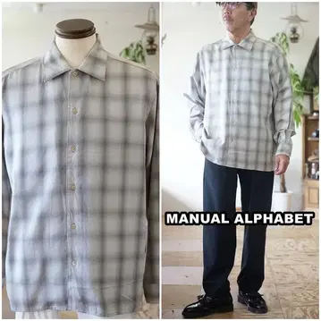 MANUAL ALPHABET 마누알 알파벳 원냅 칼라 셔츠 M