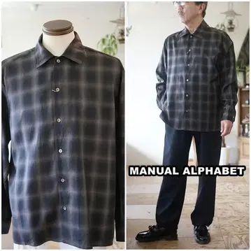 MANUAL ALPHABET 마뉴얼 알파벳 원업 칼라 셔츠 M