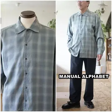 MANUAL ALPHABET 마뉴얼 알파벳 원업 칼라 셔츠 M