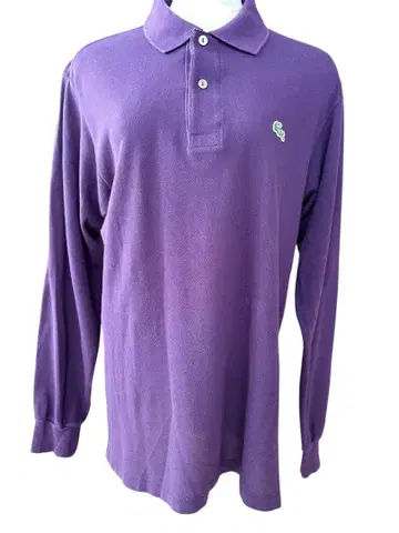 라코스테 LACOSTE 보라색 긴팔 피케 셔츠