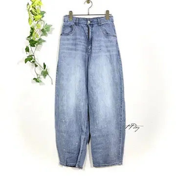 Ange Charme 츠지 노조미 콜라보 커브 데님 팬츠(M) 큐빅