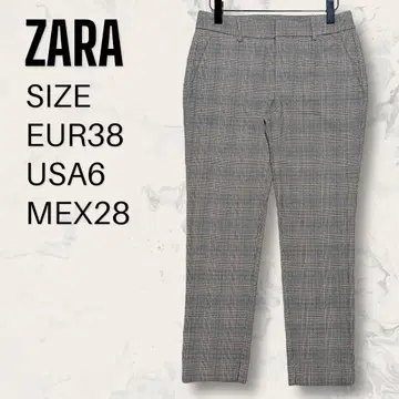 [ 미사용 ] ZARA 글렌체크 패턴 앵클 슬랙스 팬츠 체크
