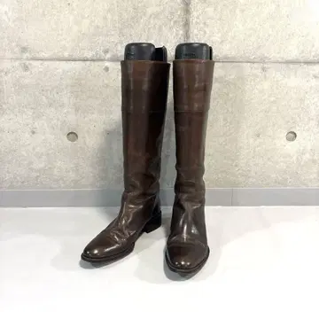 사토레 롱 부츠 36.5 23.5cm 정도 브라운 계열 가죽