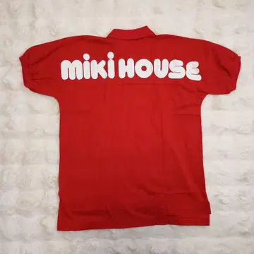 새상품 MIKIHOUSE 미키하우스 남성용 로고 빨간색 반팔 피케 셔츠