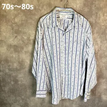 70s~80s 빈티지 Val Mark 레트로 패턴 프린트 셔츠 XL