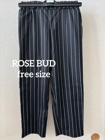 ROSE BUD 로즈버드 스트라이프 팬츠 슬랙스 크롭 기장