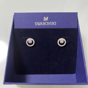 Swarovski 원형 크리스탈 귀걸이