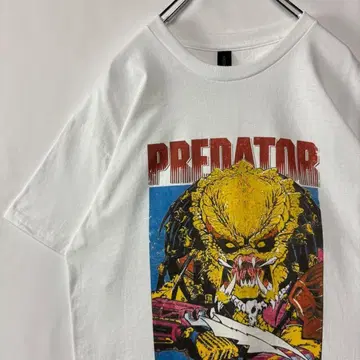 프레데터 무비T셔츠 에이리언 L 사이즈 화이트 SF 영화