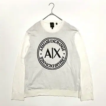 새상품급 A/X 아르마니 익스체인지 코튼 니트 프론트 로고 XL