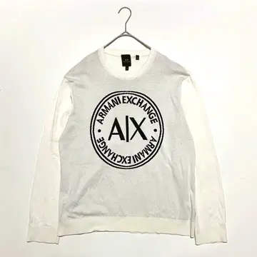 새상품급 A/X 아르마니 익스체인지 코튼 니트 프론트 로고 XL