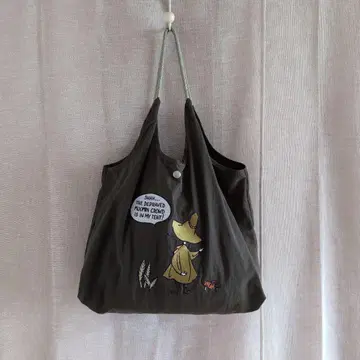 스너프킨 자수 토트백 올리브 그린