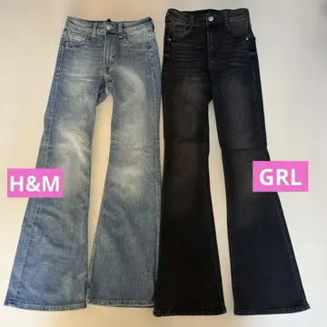 그레일 H&M 플레어 데님 2색 세트 사이즈 32 xs