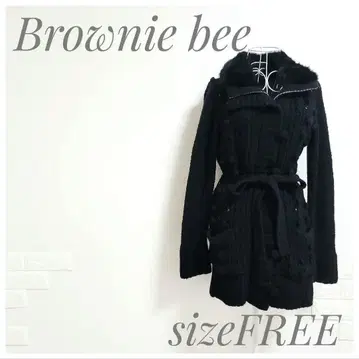 새상품급 Browniebee 코디 건 코트 가디건 니트 코트 블랙