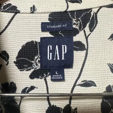 GAP 오픈 카라 셔츠 플라워 프린트 꽃무늬 L