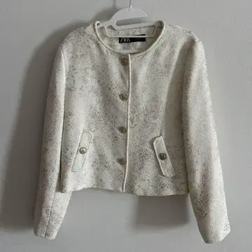 ZARA 노카라 자켓 L 화이트
