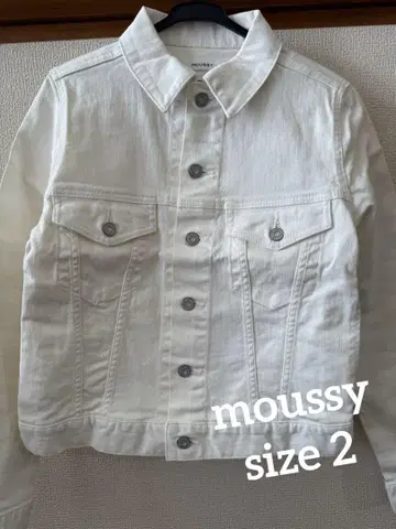 moussy 마우지 화이트 데님 자켓 아우터