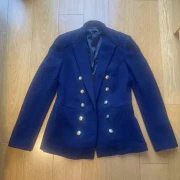ZARA Woman 네이비 더블 브레스트 테일러드 자켓