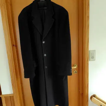 잠마르코 벤투리 이태리제 블랙 코트 버진 울 85% 캐시미어 15%