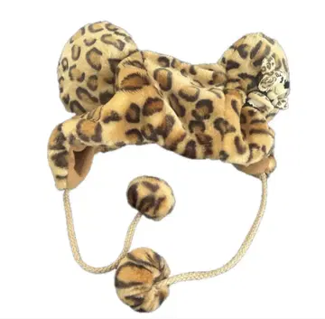 디즈니 미니 마우스 레오파드 무늬 모자 겨울 상품 Disney 모자